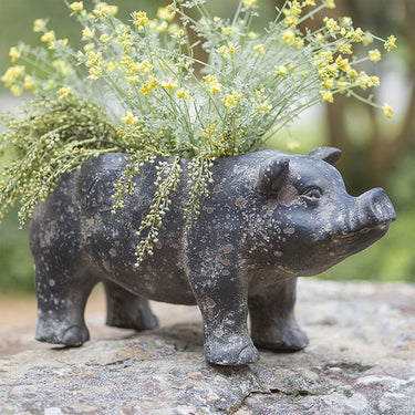 Large Rustic Farmhouse Pig Garden Planter